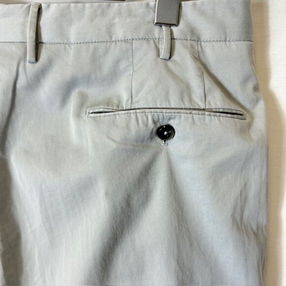 PT01 Gray Cotton Blend Slim Fit Flat Front Chino Pants Sz 56 (US 40 X 36.5) - Picture 7 of 15